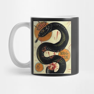 join or die, socialist black snake, tattoo art Mug